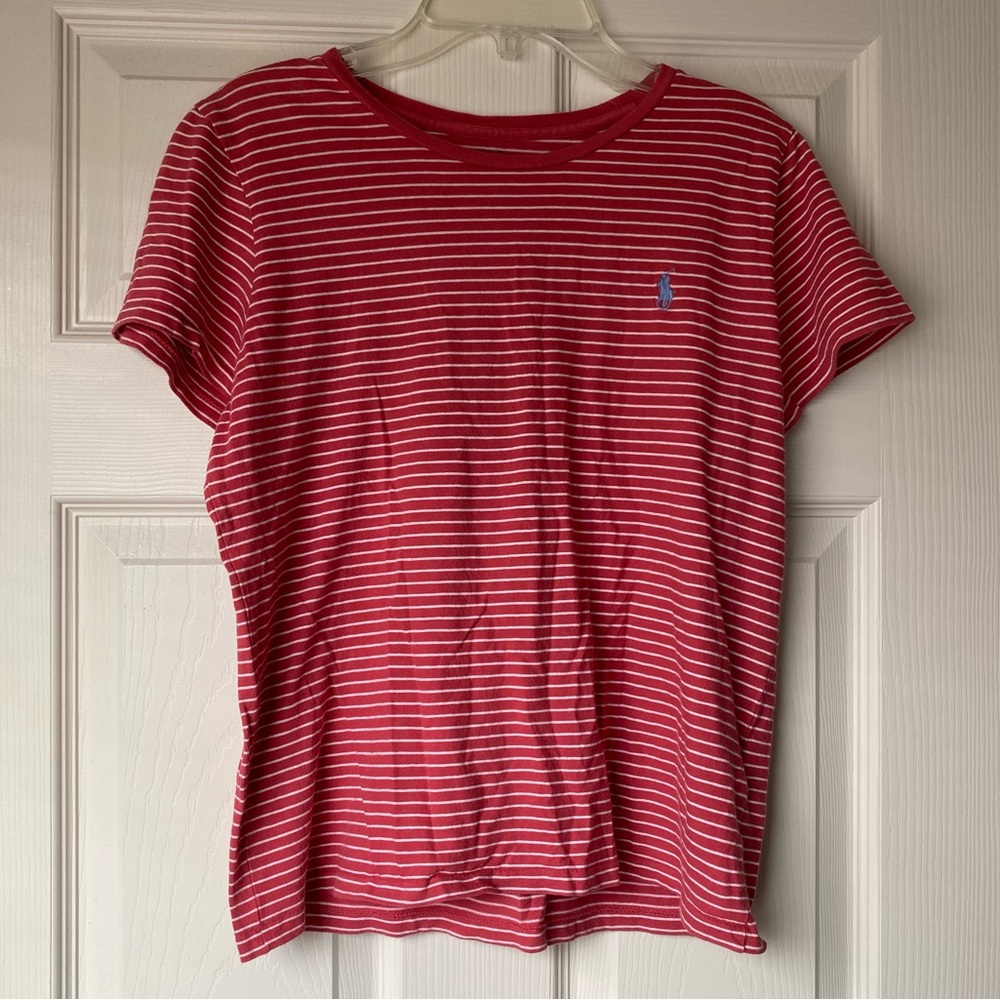 Polo Ralph Lauren Pink and White T-shirt